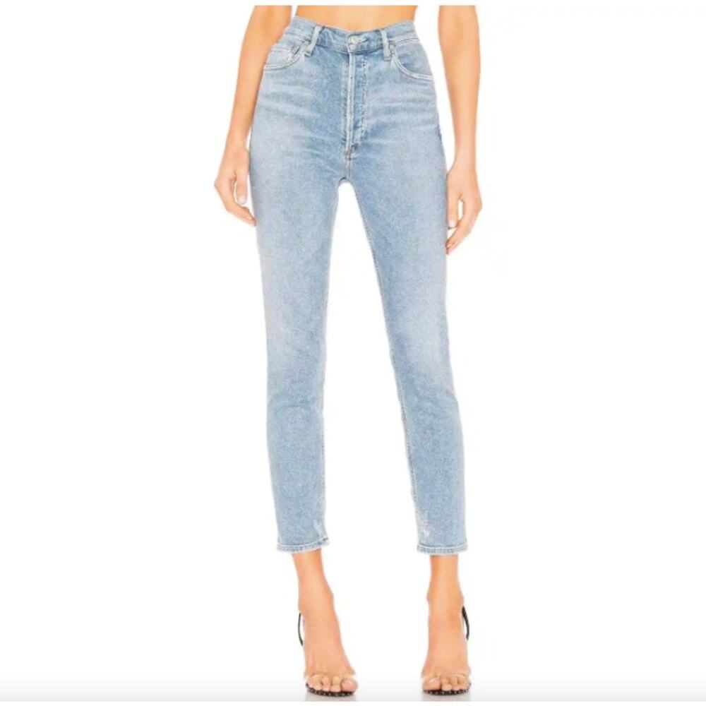 AGOLDE Nico High Waist Skinny Straight Jean Light Wash Sz. 25